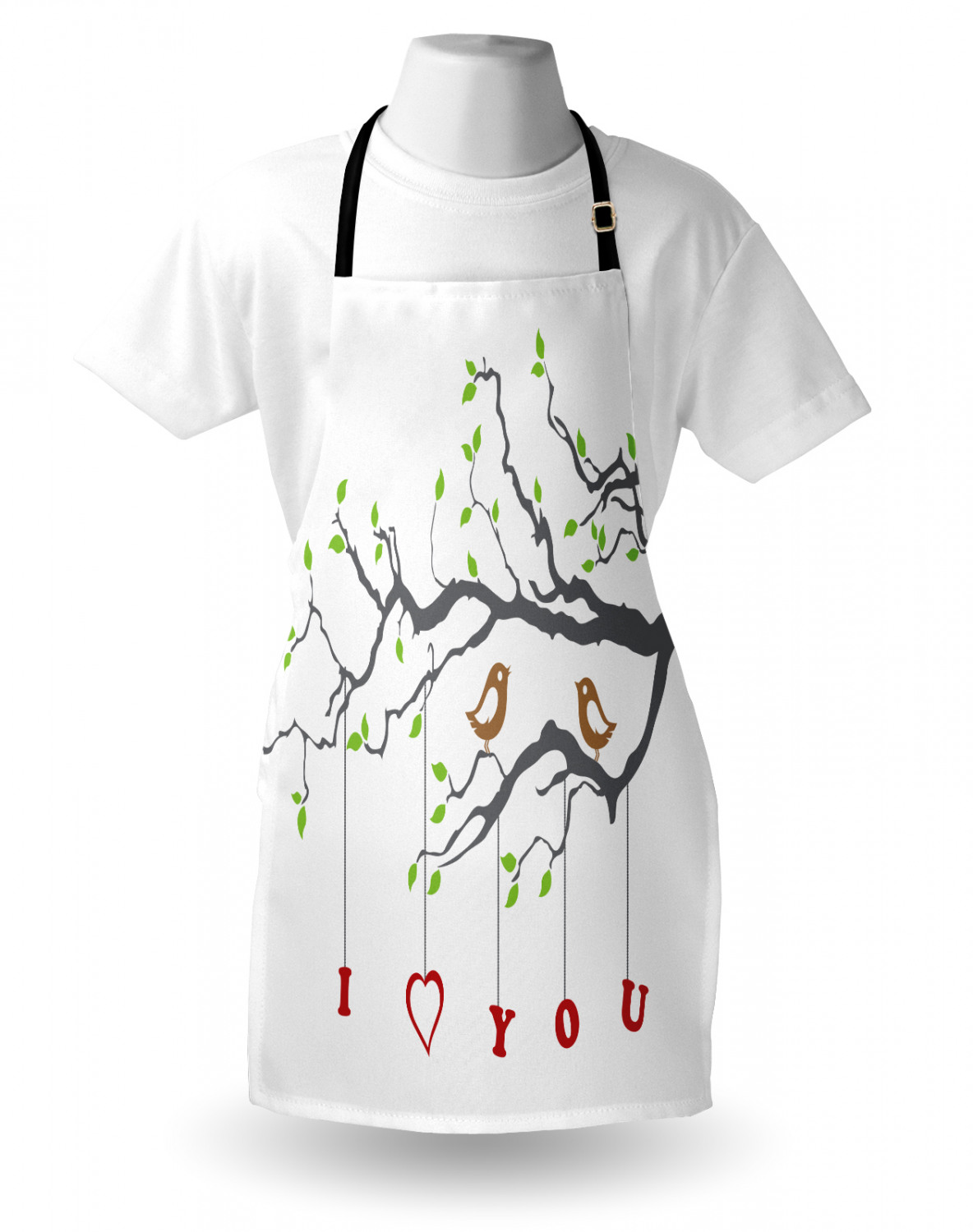 I Love You More Apron Unisex Kitchen Bib with Adjustable Neck Cooking