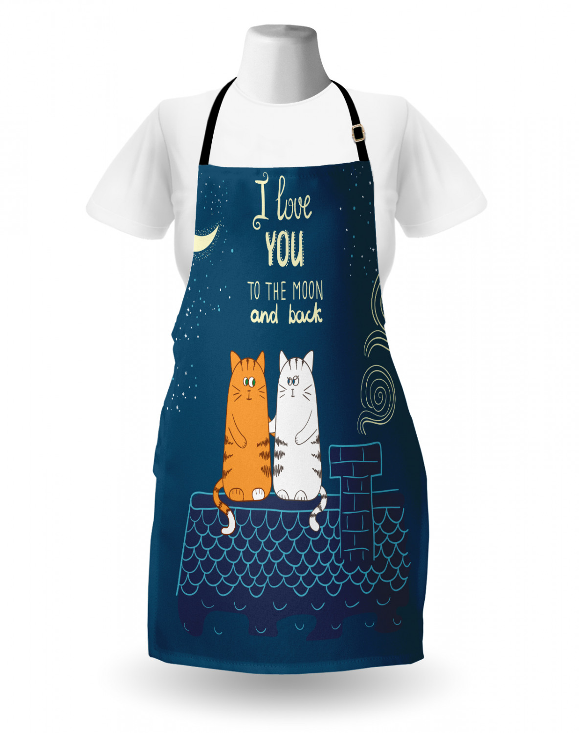 I Love You More Apron Unisex Kitchen Bib with Adjustable Neck Cooking