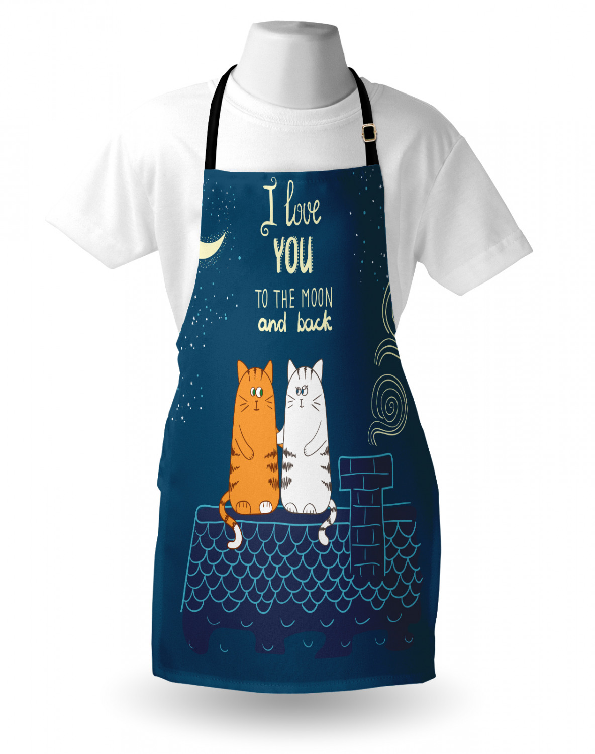 I Love You More Apron Unisex Kitchen Bib with Adjustable Neck Cooking