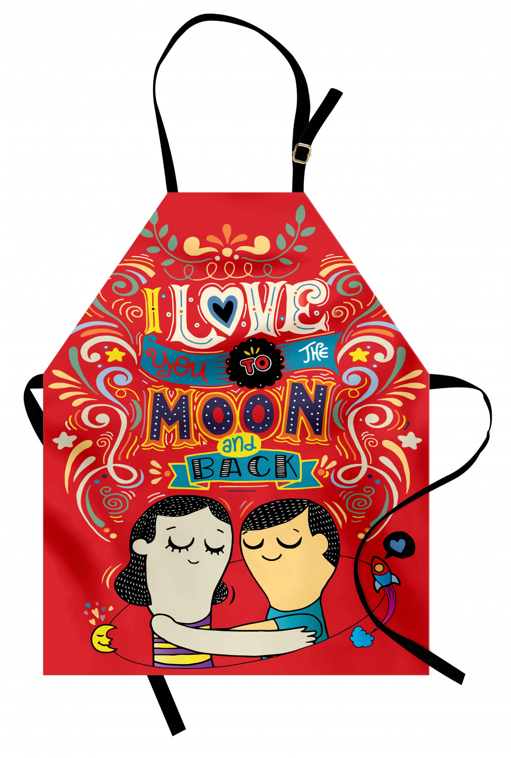 Ambesonne Love Saying Kids Apron Boys Girls Apron Bib Cooking & Painting