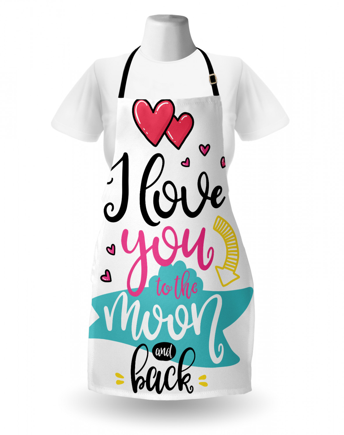 I Love You More Apron Unisex Kitchen Bib with Adjustable Neck Cooking