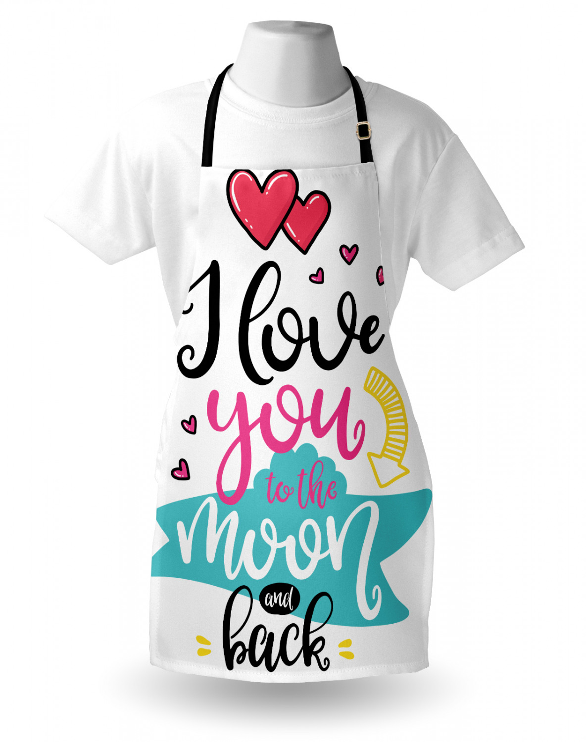 I Love You More Apron Unisex Kitchen Bib with Adjustable Neck Cooking