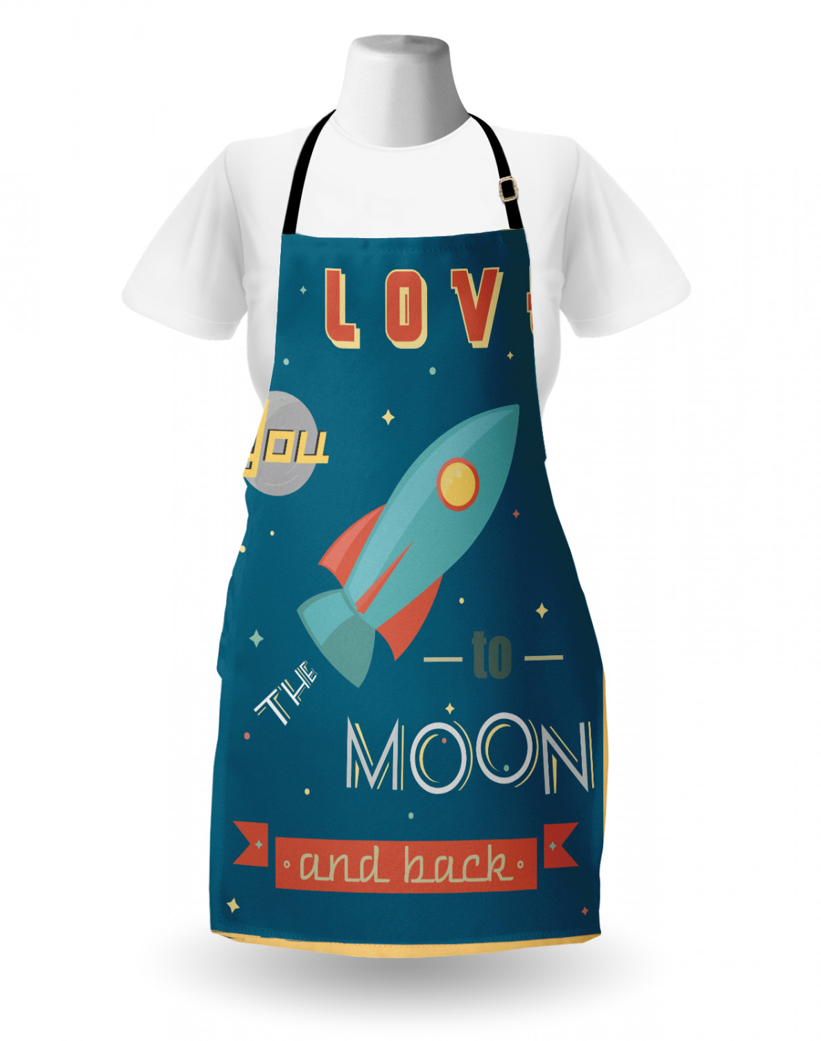 I Love You More Apron Unisex Kitchen Bib with Adjustable Neck Cooking