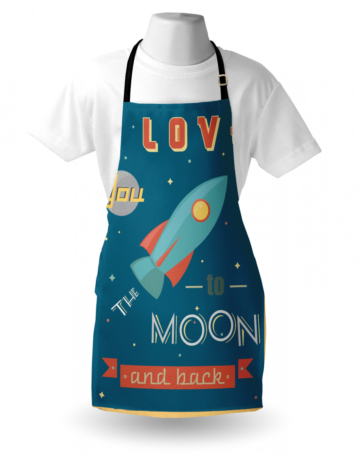 I Love You More Apron Unisex Kitchen Bib with Adjustable Neck Cooking