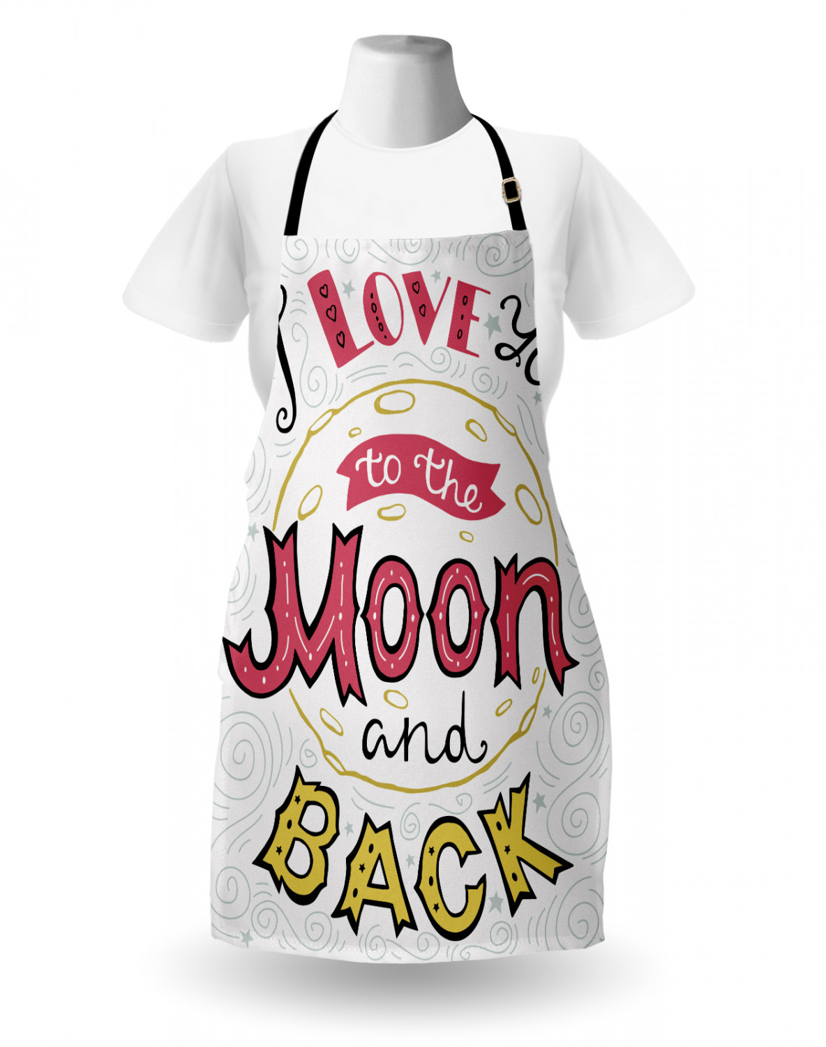 I Love You More Apron Unisex Kitchen Bib with Adjustable Neck Cooking