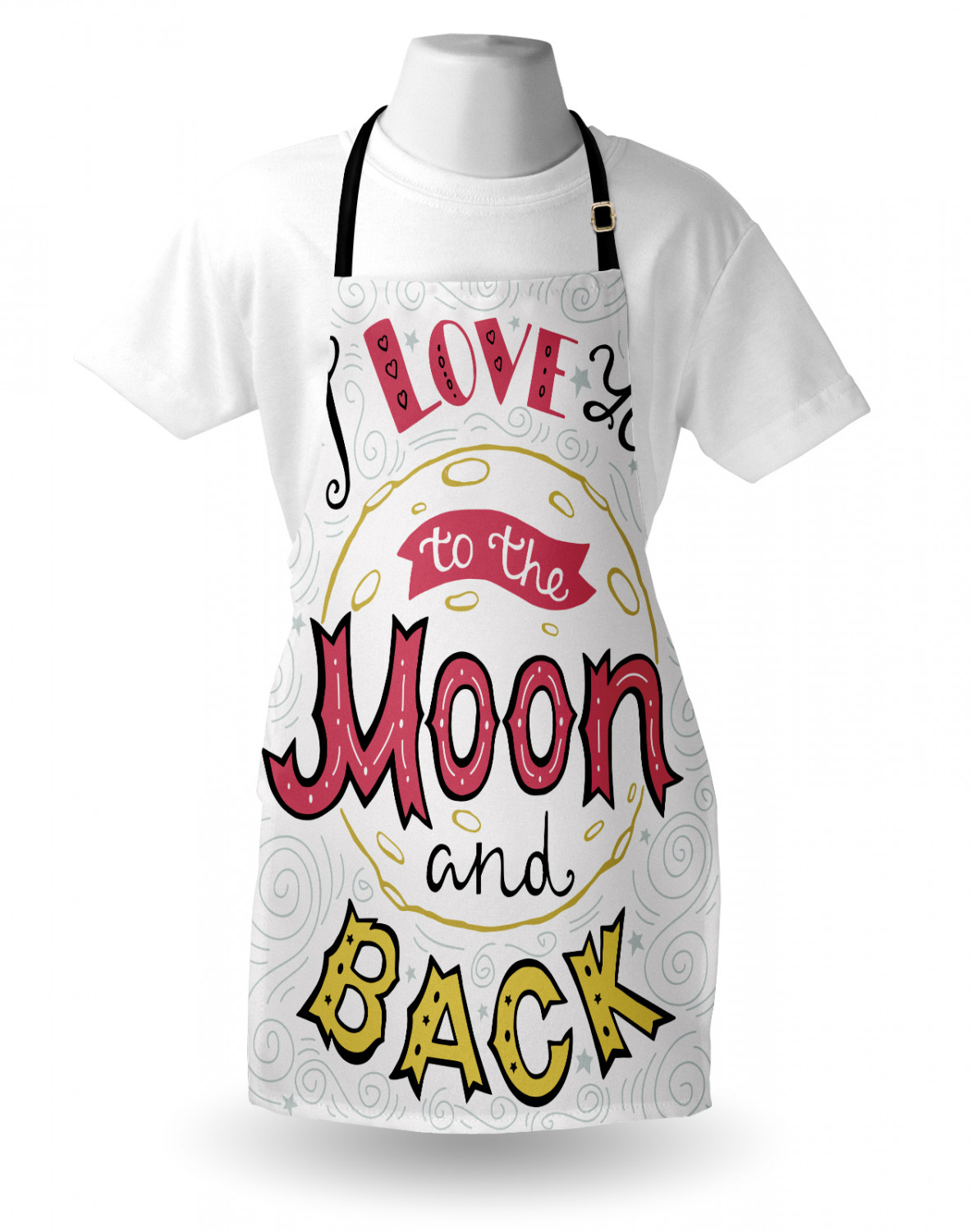 I Love You More Apron Unisex Kitchen Bib with Adjustable Neck Cooking