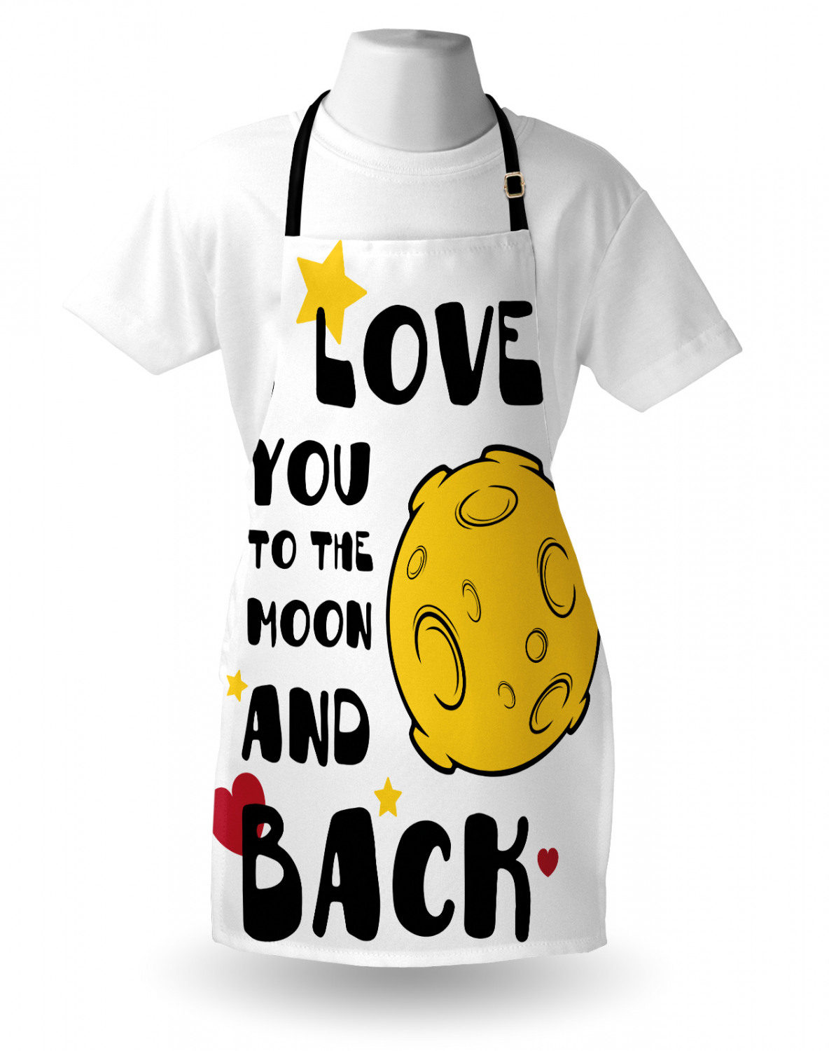 I Love You More Apron Unisex Kitchen Bib with Adjustable Neck Cooking