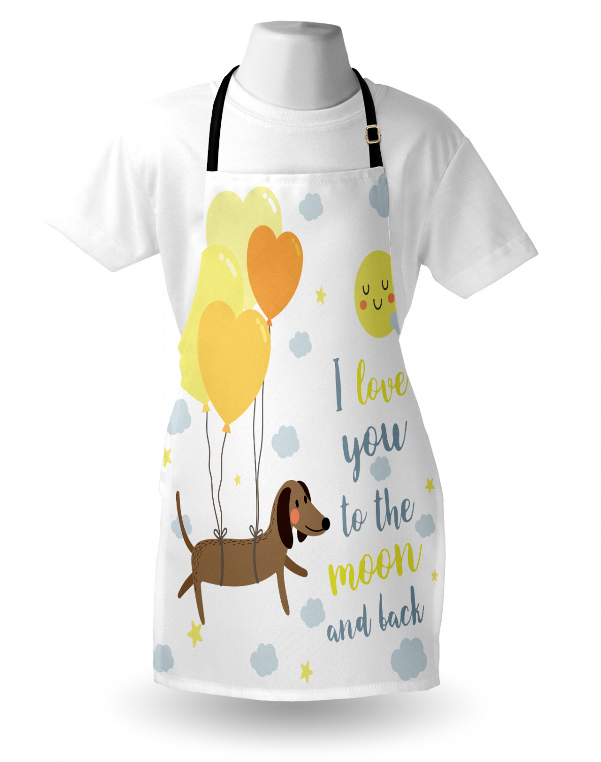 I Love You More Apron Unisex Kitchen Bib with Adjustable Neck Cooking