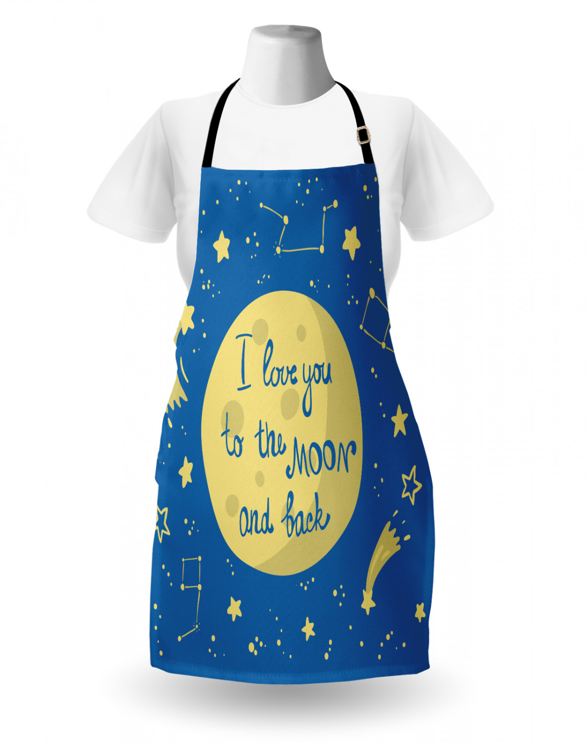 I Love You More Apron Unisex Kitchen Bib with Adjustable Neck Cooking