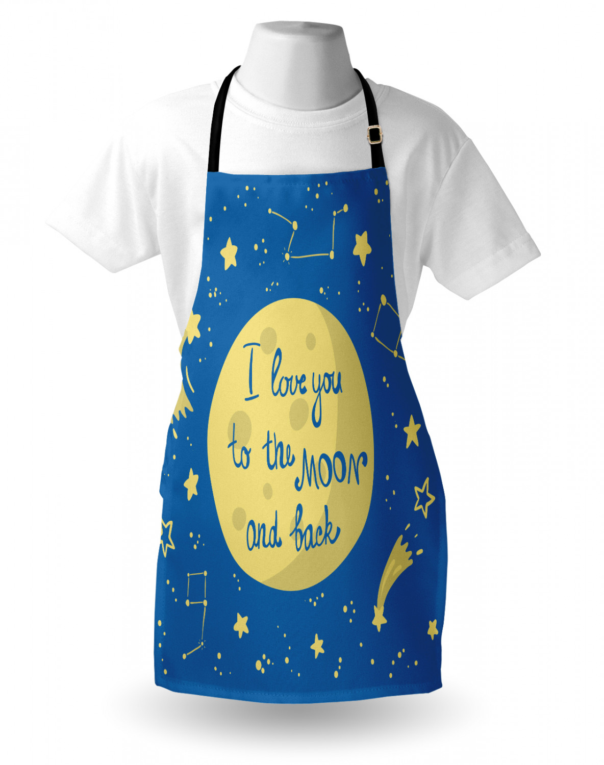 I Love You More Apron Unisex Kitchen Bib with Adjustable Neck Cooking