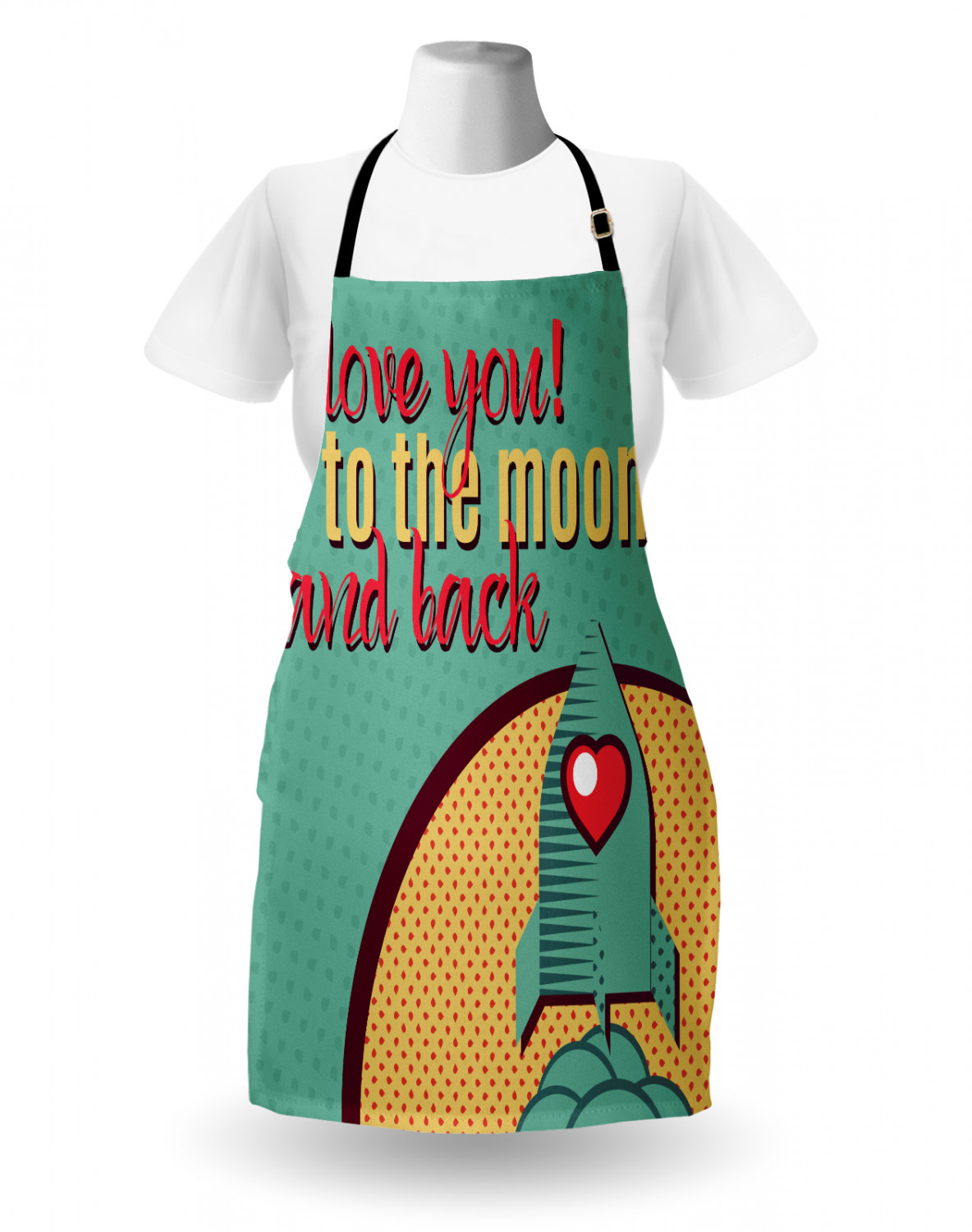 I Love You More Apron Unisex Kitchen Bib with Adjustable Neck Cooking