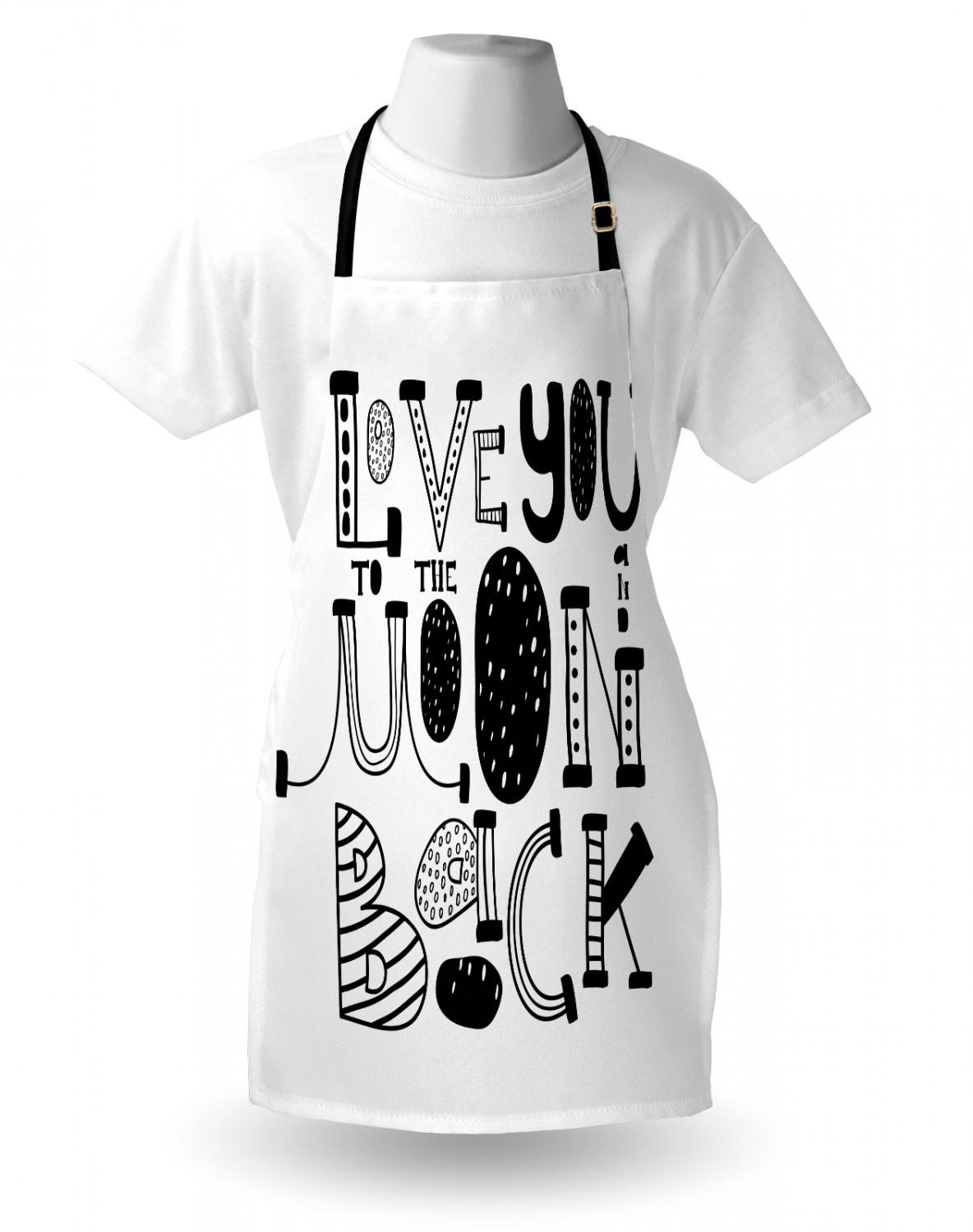 I Love You More Apron Unisex Kitchen Bib with Adjustable Neck Cooking