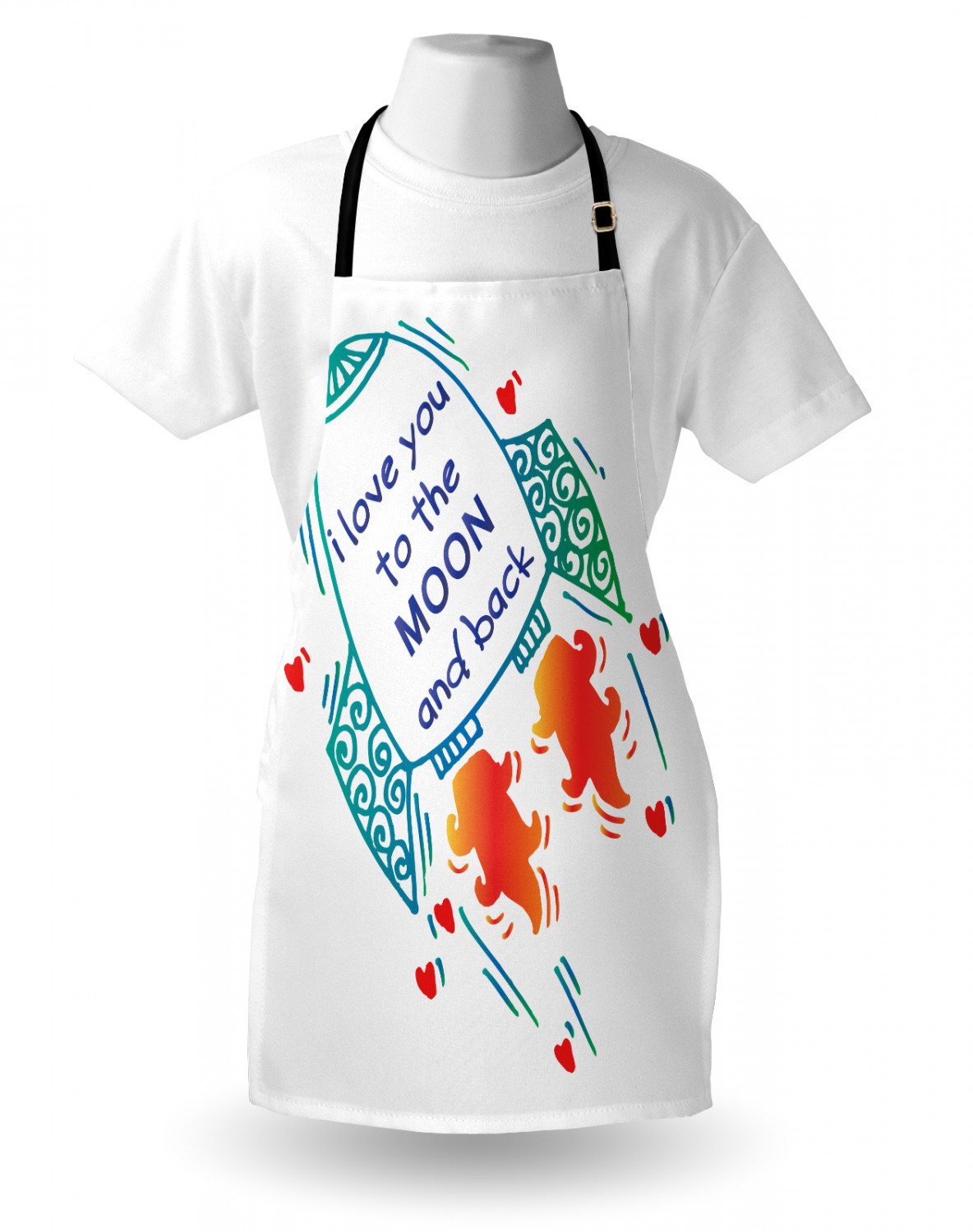 I Love You More Apron Unisex Kitchen Bib with Adjustable Neck Cooking