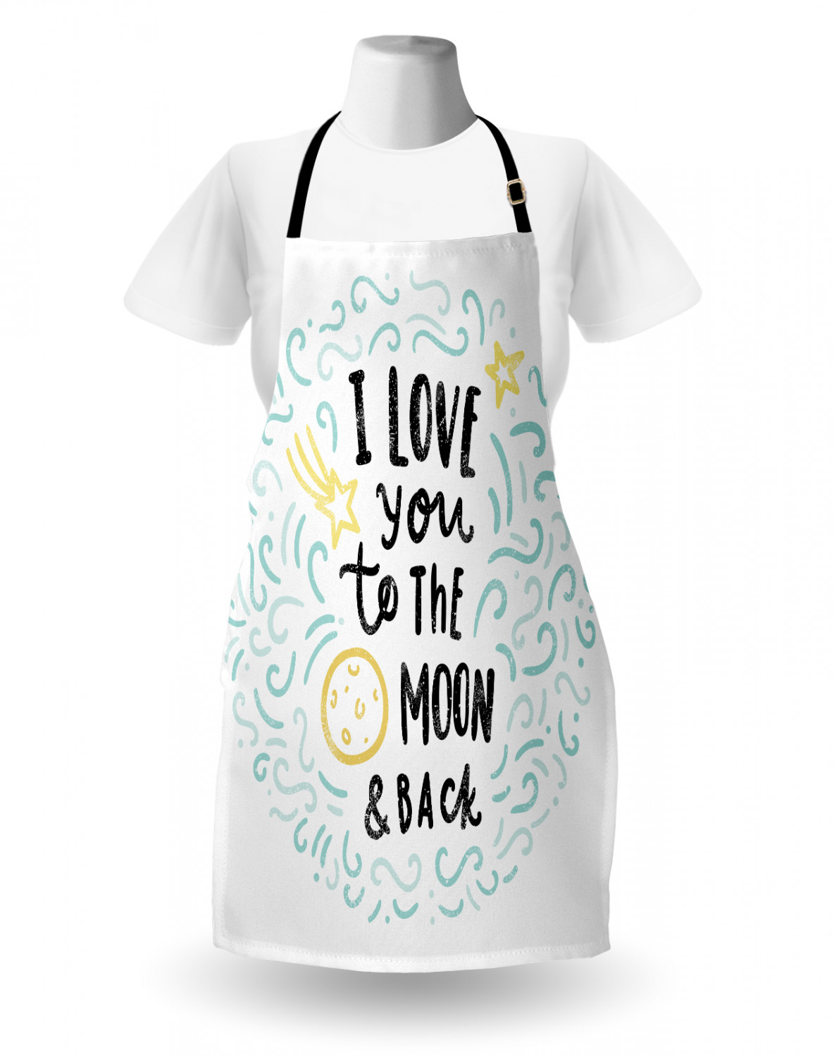 I Love You More Apron Unisex Kitchen Bib with Adjustable Neck Cooking