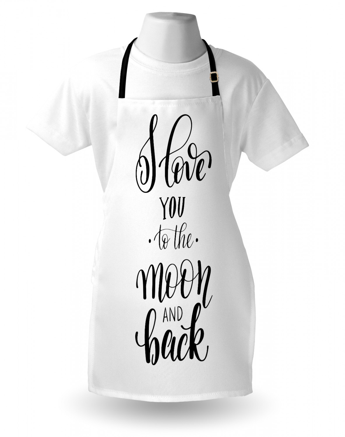 I Love You More Apron Unisex Kitchen Bib with Adjustable Neck Cooking