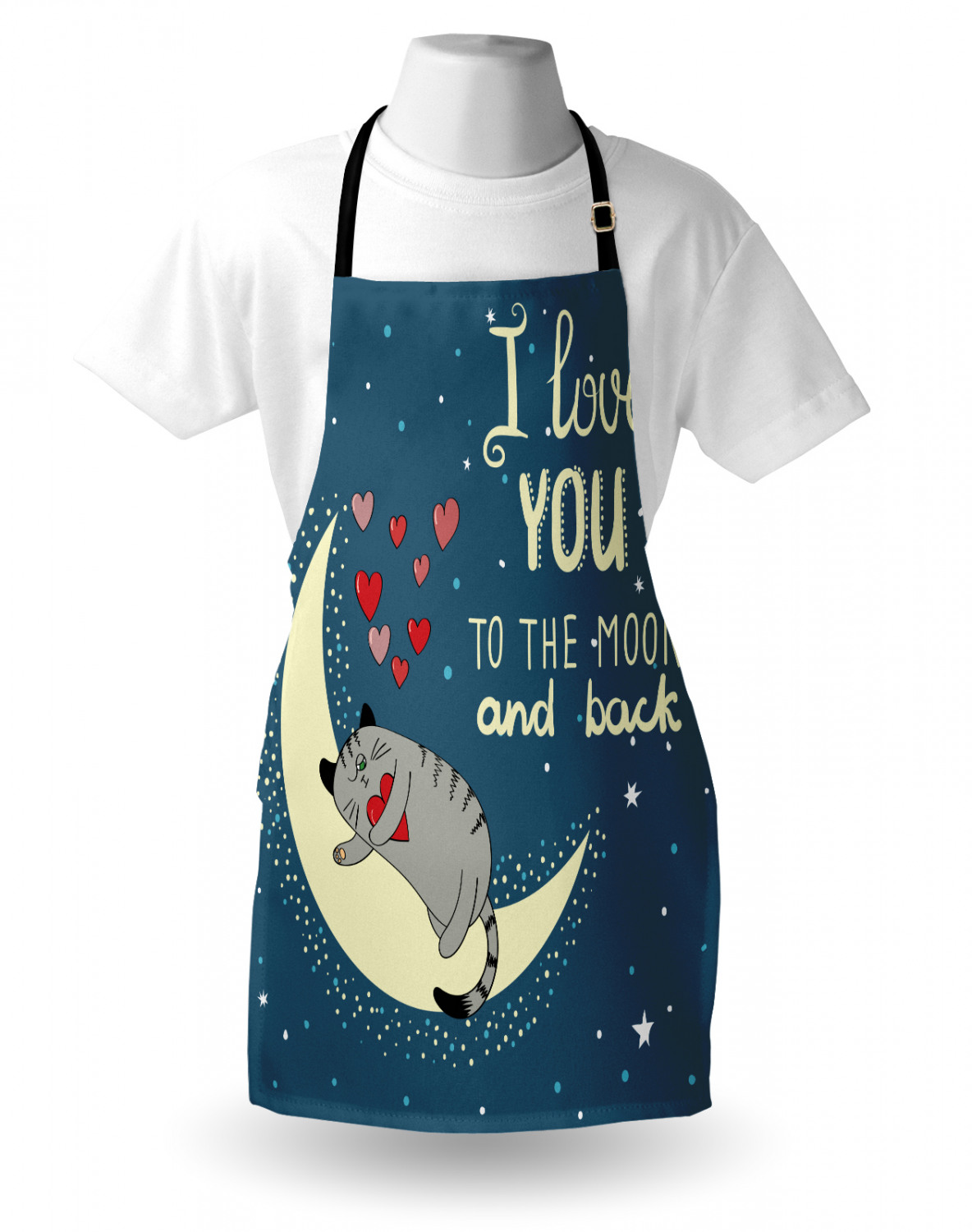 I Love You More Apron Unisex Kitchen Bib with Adjustable Neck Cooking