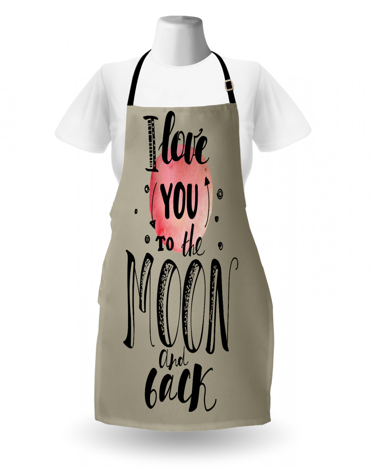 I Love You More Apron Unisex Kitchen Bib with Adjustable Neck Cooking