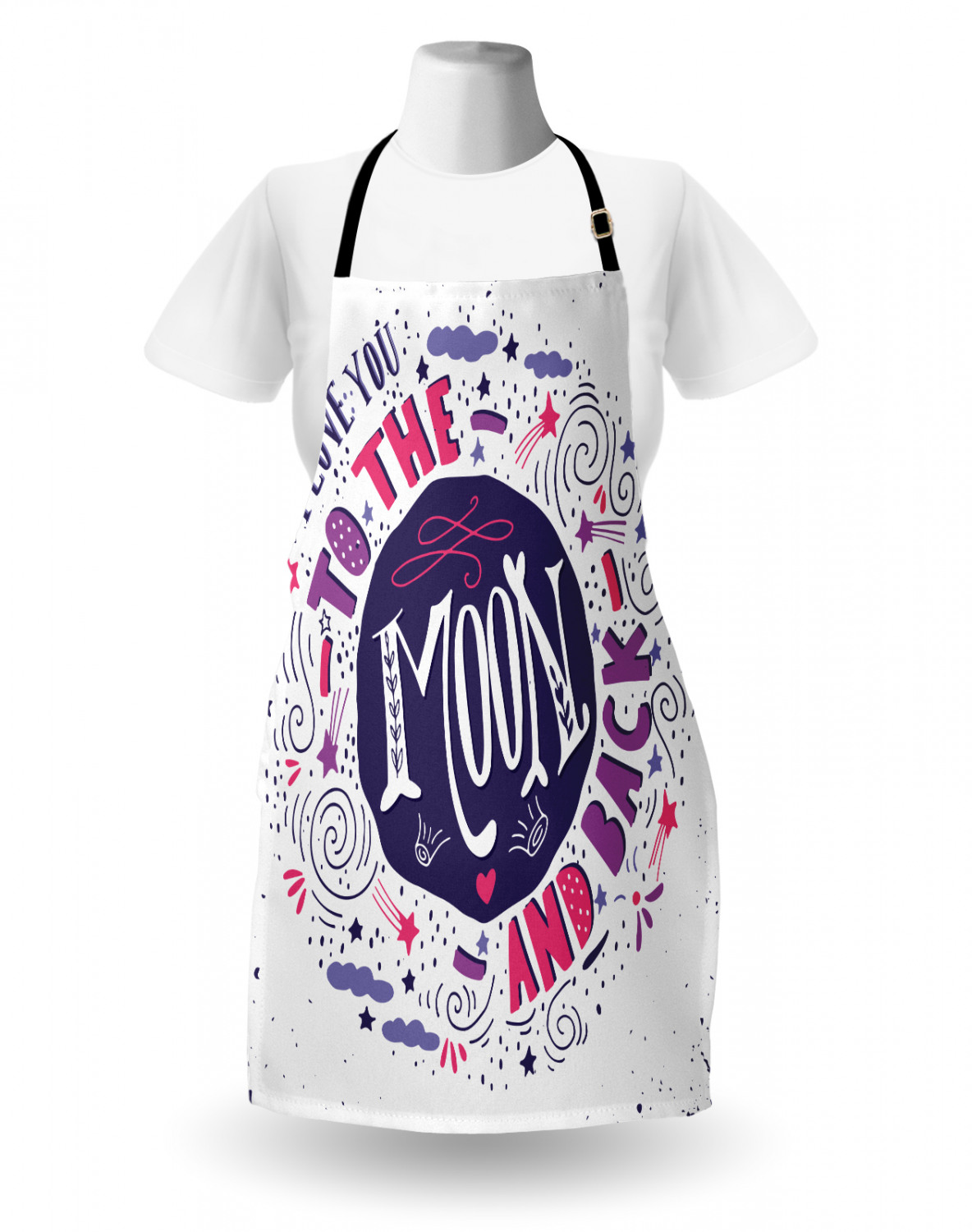 I Love You More Apron Unisex Kitchen Bib with Adjustable Neck Cooking