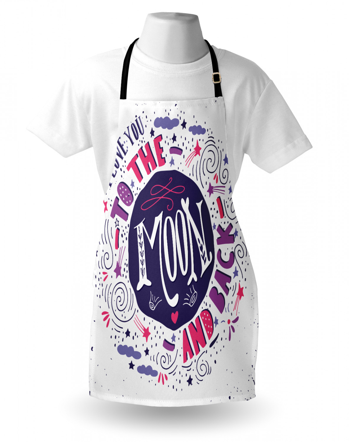 I Love You More Apron Unisex Kitchen Bib with Adjustable Neck Cooking