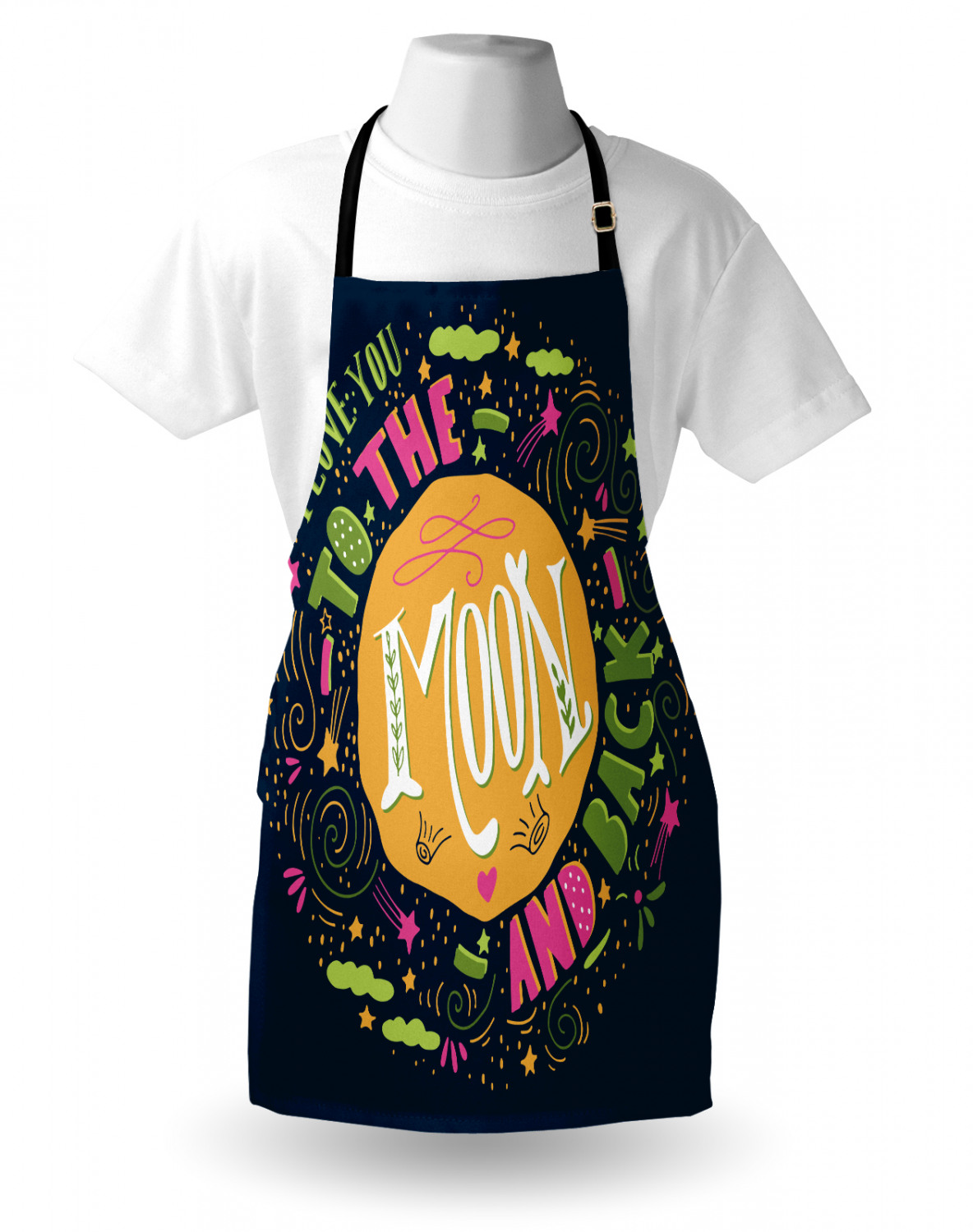 I Love You More Apron Unisex Kitchen Bib with Adjustable Neck Cooking