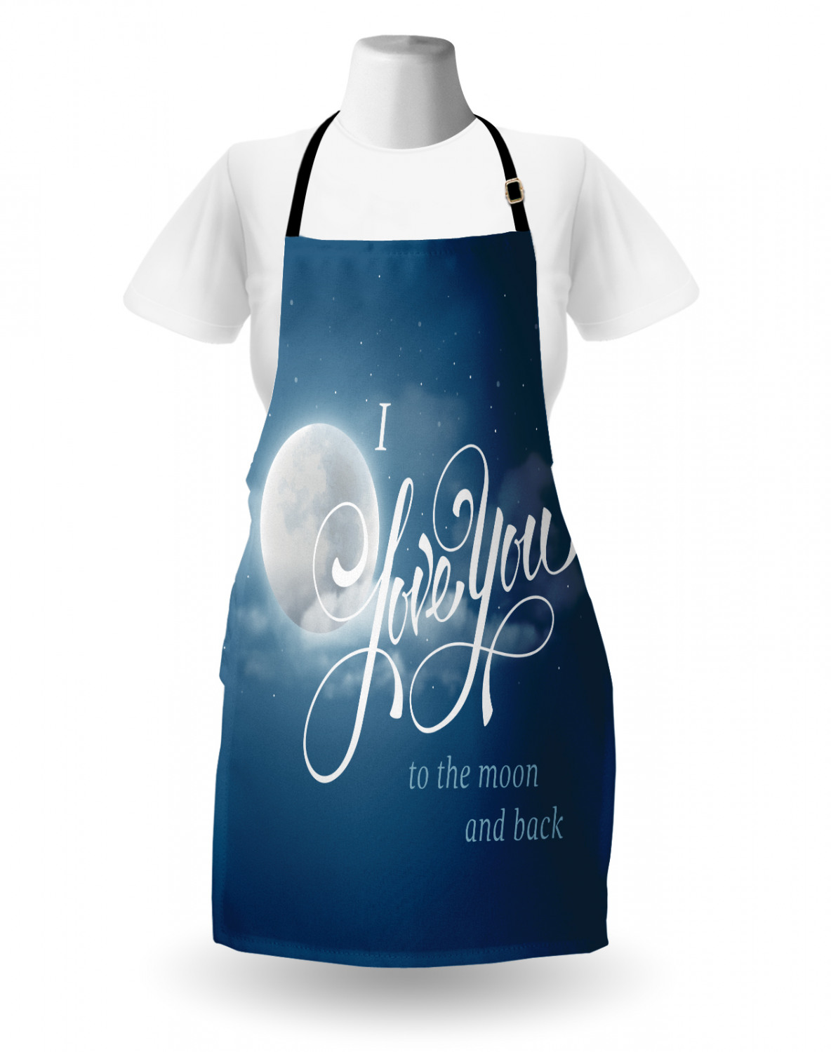 I Love You More Apron Unisex Kitchen Bib with Adjustable Neck Cooking