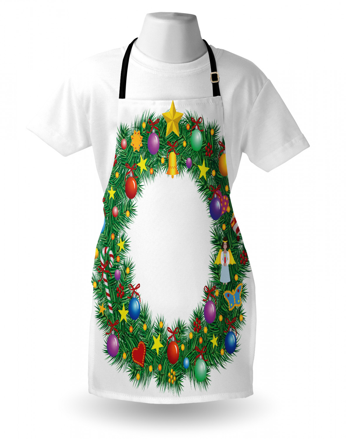 Gingerbread Man Apron Unisex Kitchen Bib with Adjustable Neck Cooking