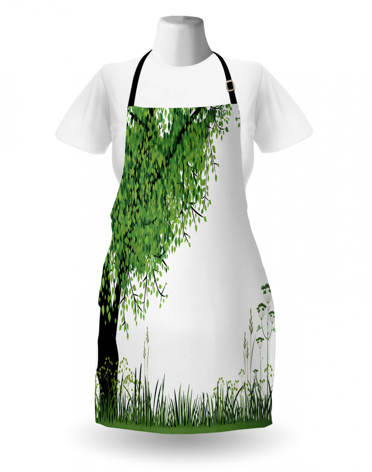 Ambesonne Unisex Durable Apron with Adjustable Neck for Gardening Cooking