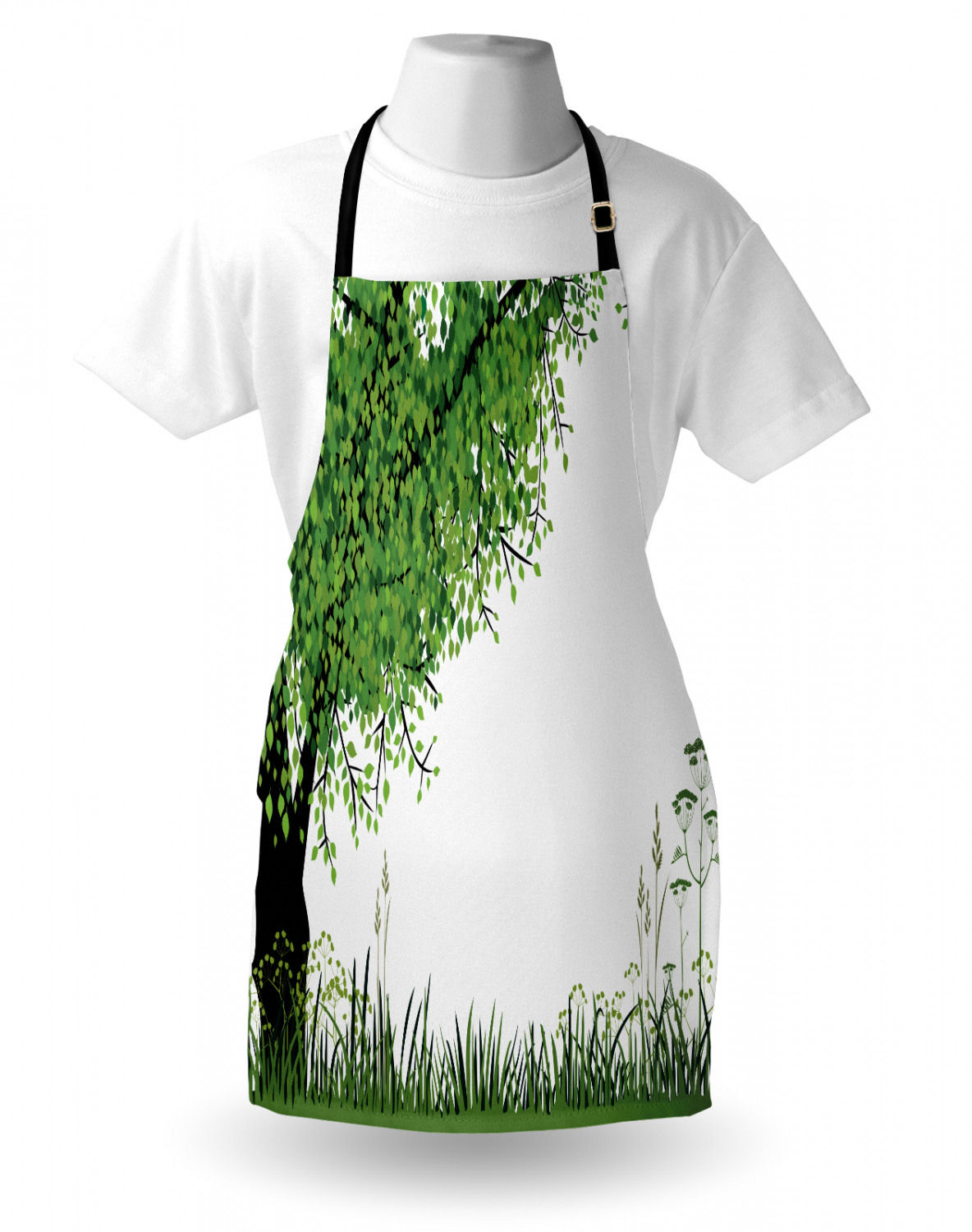 Ambesonne Unisex Durable Apron with Adjustable Neck for Gardening Cooking