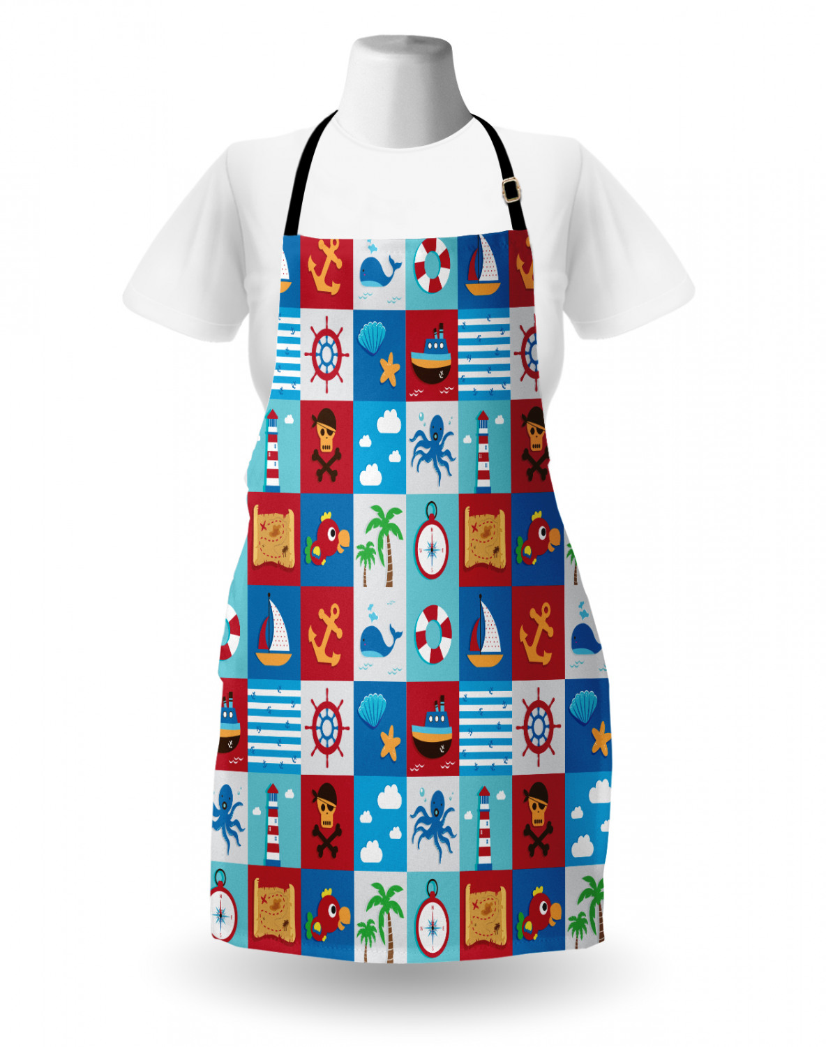 Ambesonne Unisex Durable Apron with Adjustable Neck for Gardening Cooking