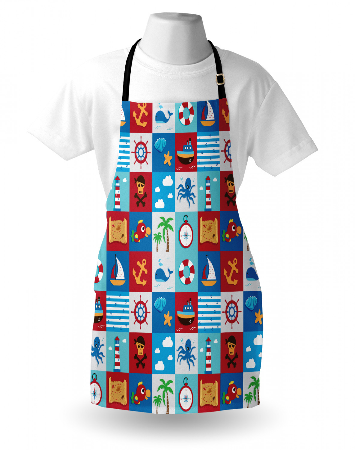 Ambesonne Unisex Durable Apron with Adjustable Neck for Gardening Cooking