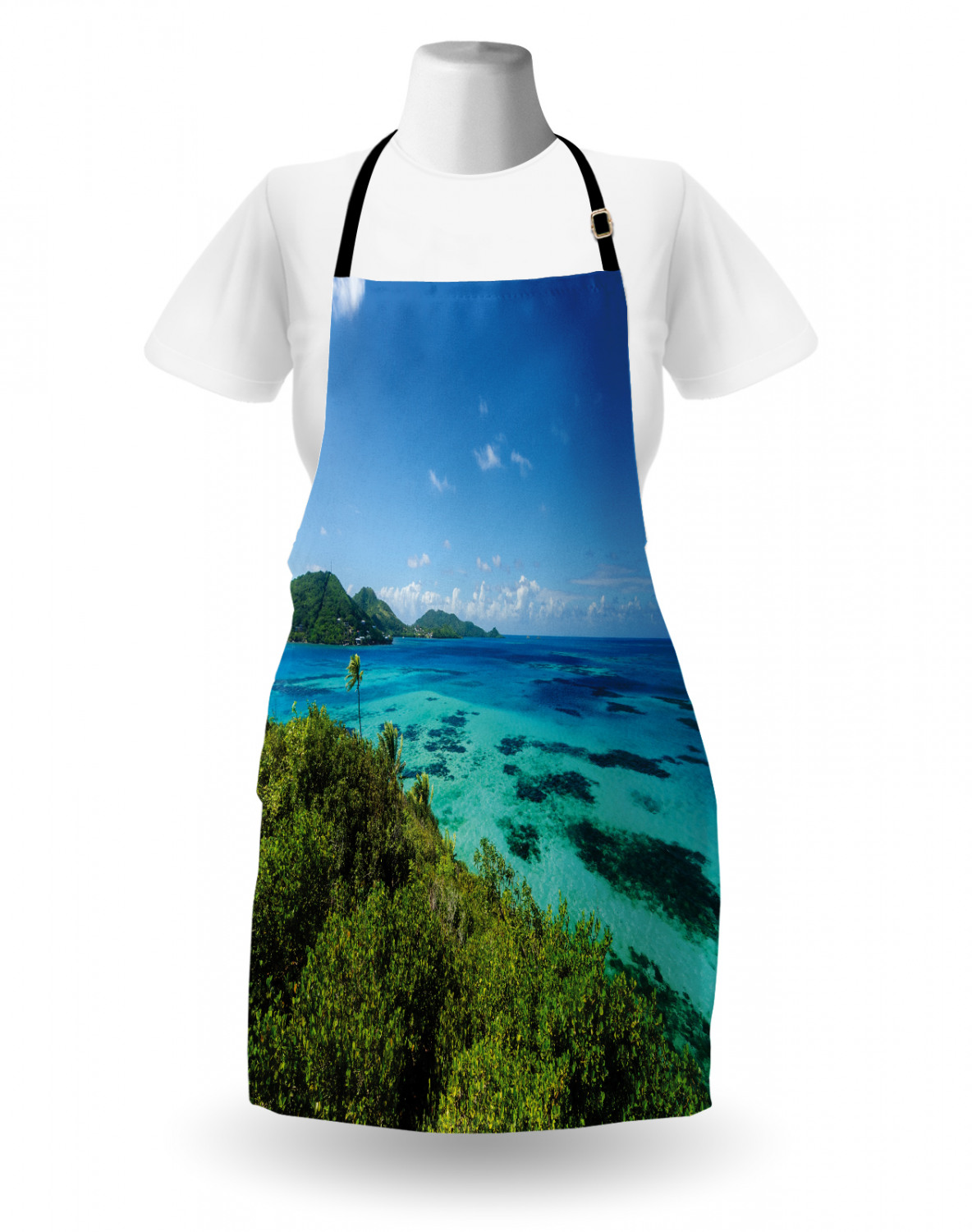 Ambesonne Unisex Durable Apron with Adjustable Neck for Gardening Cooking