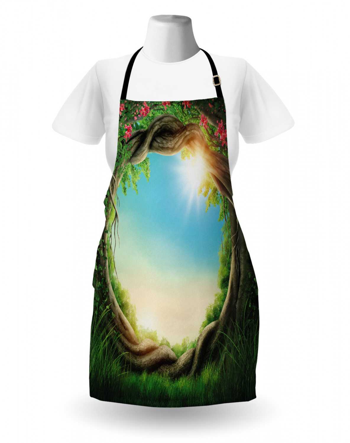 Ambesonne Unisex Durable Apron with Adjustable Neck for Gardening Cooking