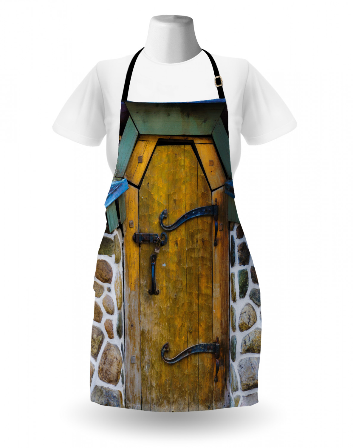 Ambesonne Unisex Durable Apron with Adjustable Neck for Gardening Cooking