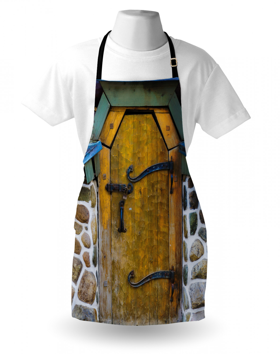 Ambesonne Unisex Durable Apron with Adjustable Neck for Gardening Cooking