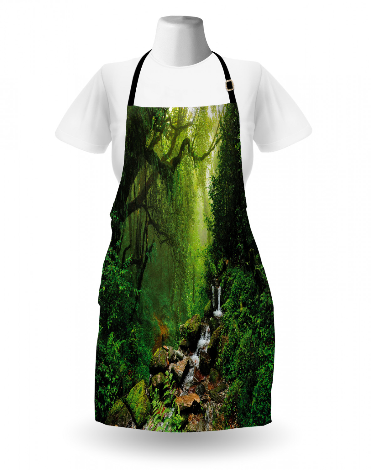 Ambesonne Unisex Durable Apron with Adjustable Neck for Gardening Cooking