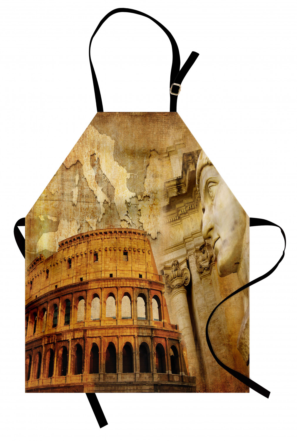 Ambesonne Unisex Durable Apron with Adjustable Neck for Gardening Cooking