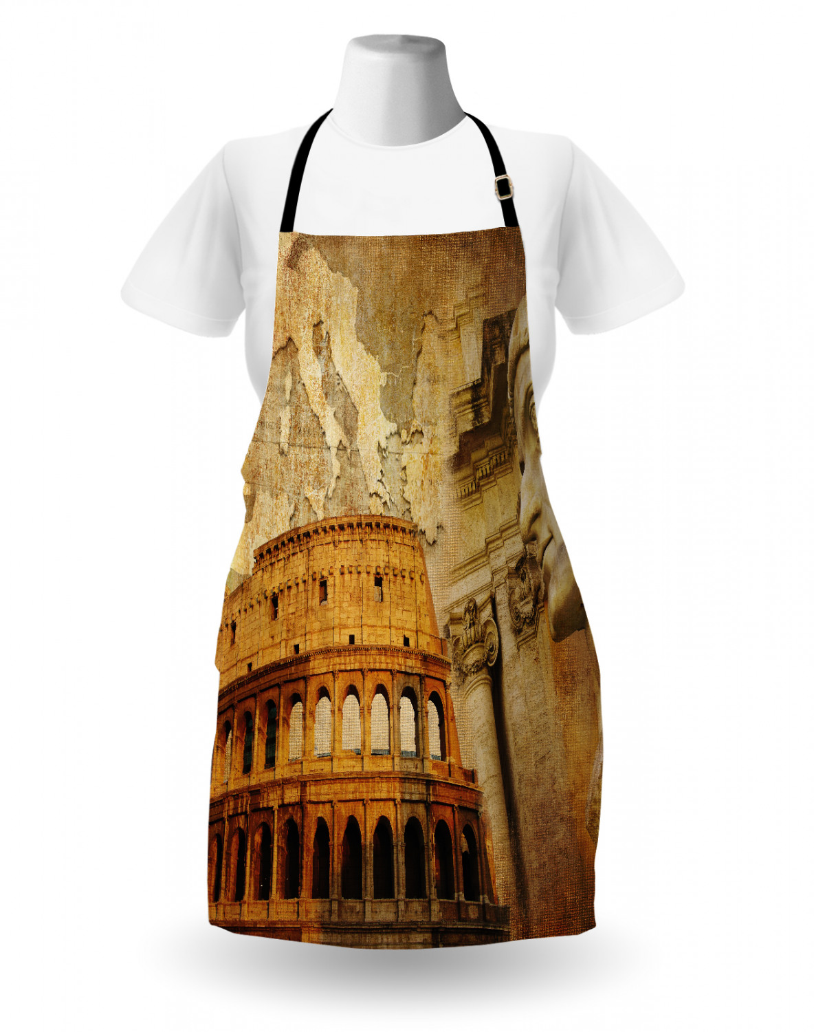 Ambesonne Unisex Durable Apron with Adjustable Neck for Gardening Cooking