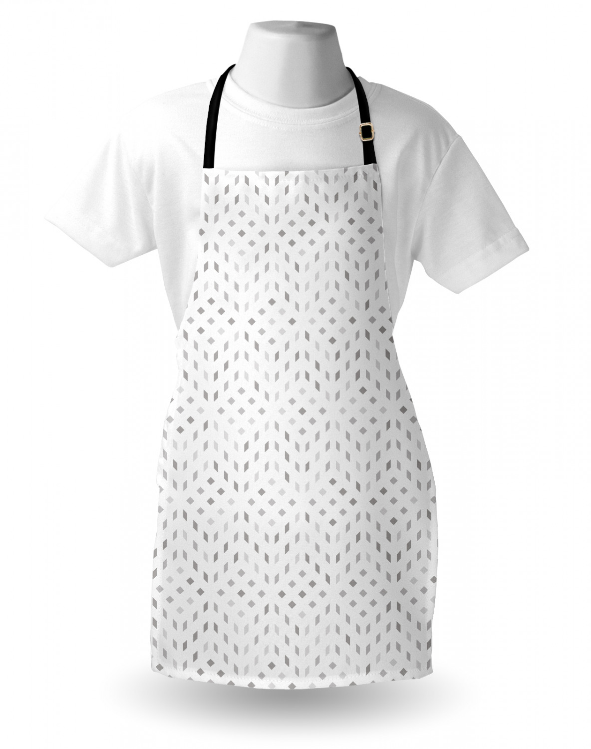 Ambesonne White Apron Unisex Kitchen Bib with Adjustable Neck Cooking Baking