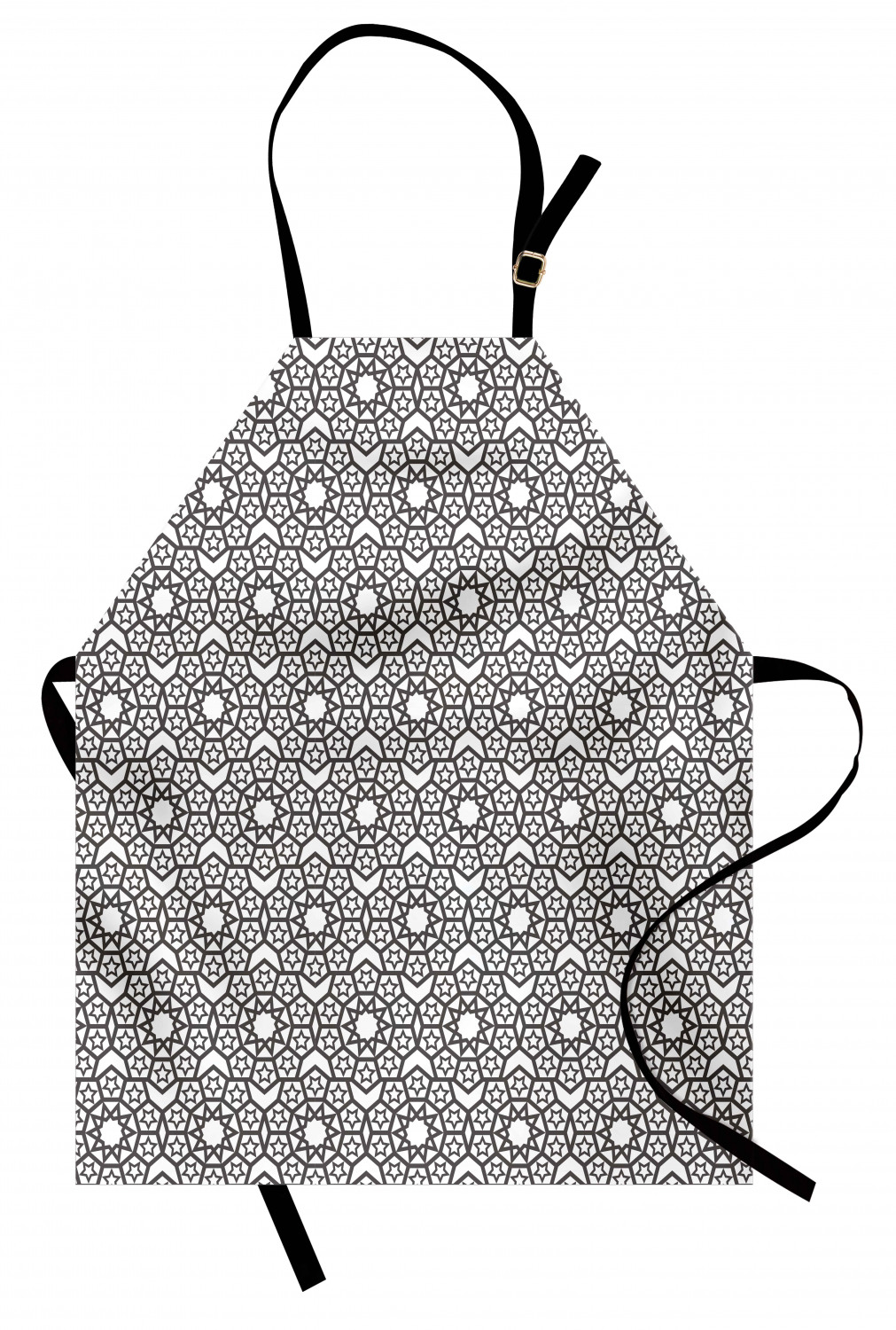 Ambesonne White Apron Unisex Kitchen Bib with Adjustable Neck Cooking Baking