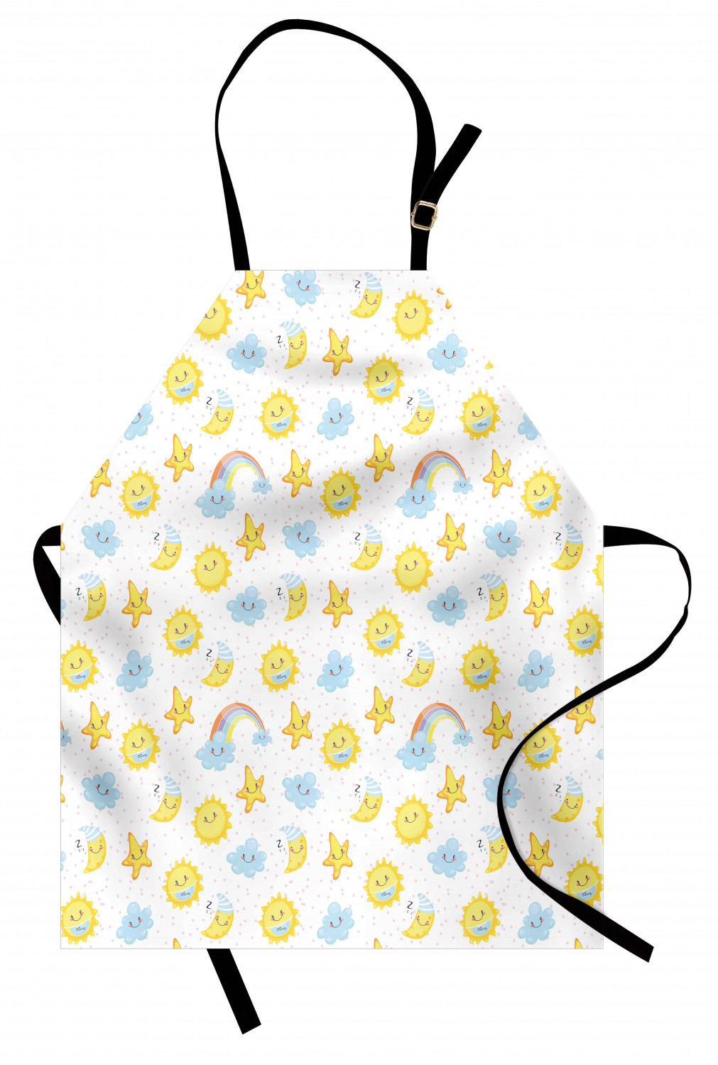 Ambesonne Moon Kids Apron Boys Girls Apron Bib Cooking & Painting