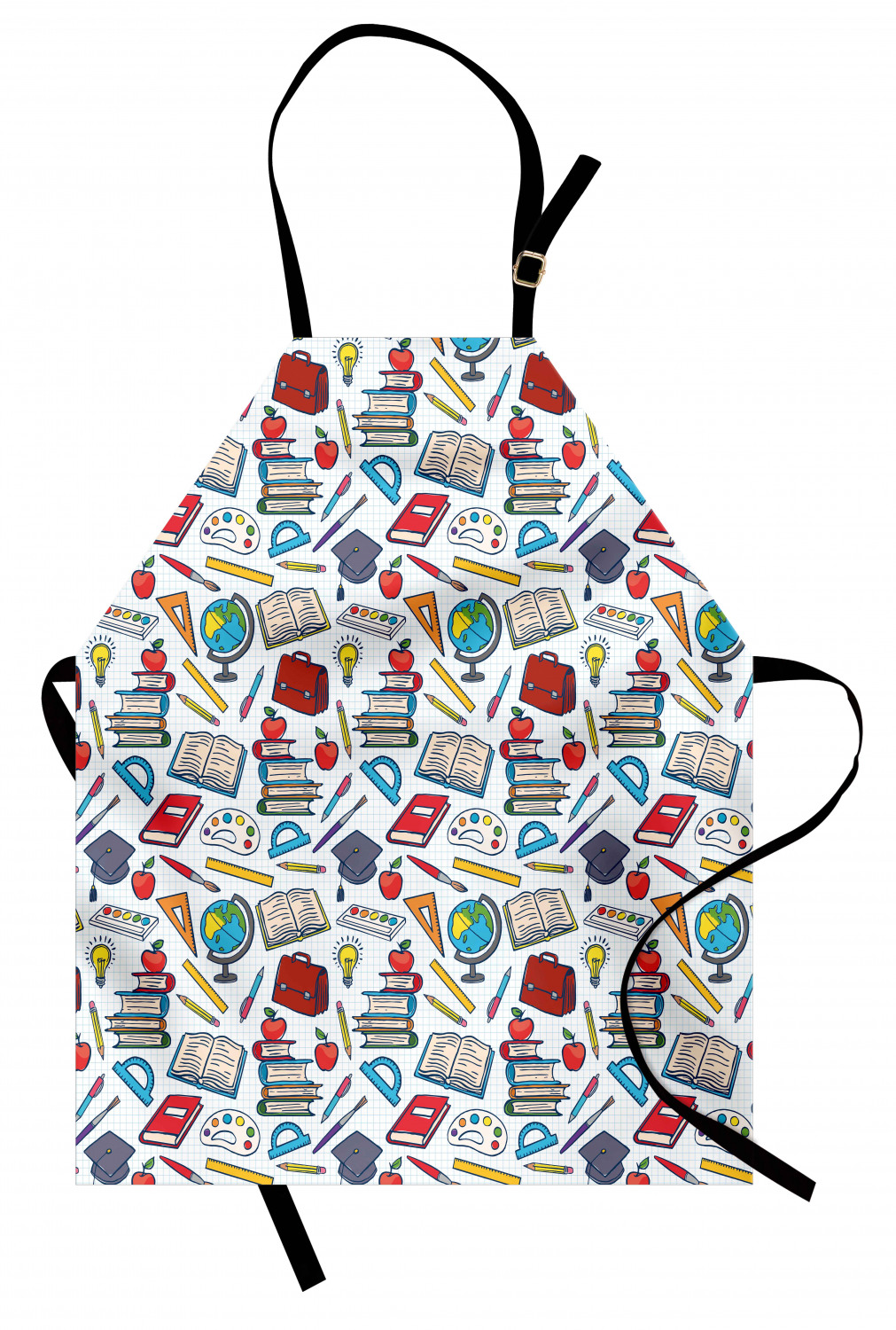 Ambesonne Durable Apron Bib with Adjustable Neck for Cooking Gardening