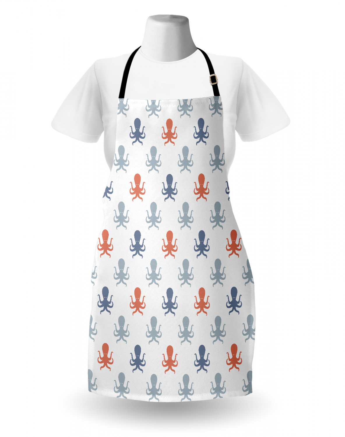 Nautical Whale Apron Unisex Kitchen Bib with Adjustable Neck Cooking