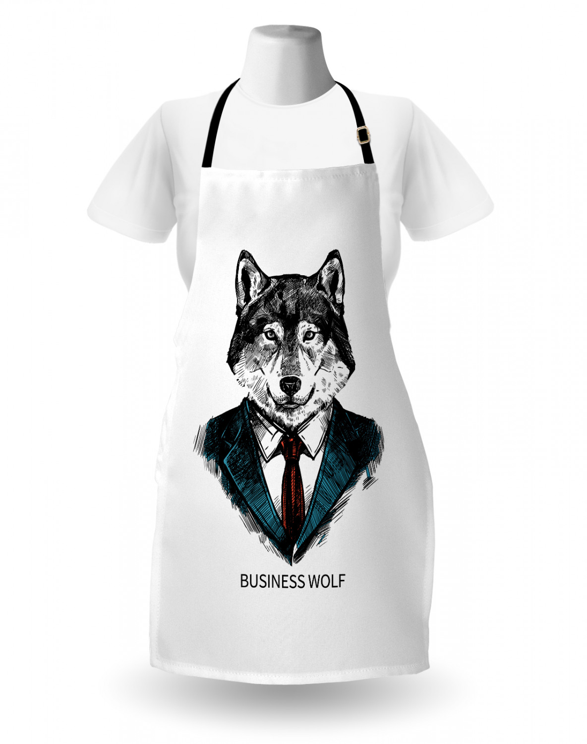 Funny Animal Apron Unisex Kitchen Bib with Adjustable Neck Cooking Baking