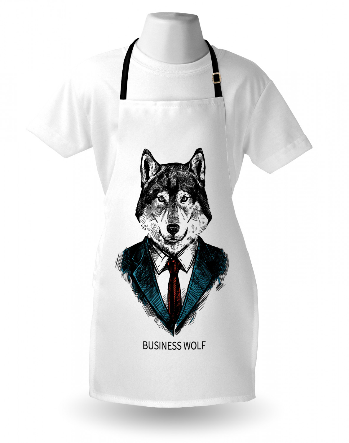 Funny Animal Apron Unisex Kitchen Bib with Adjustable Neck Cooking Baking