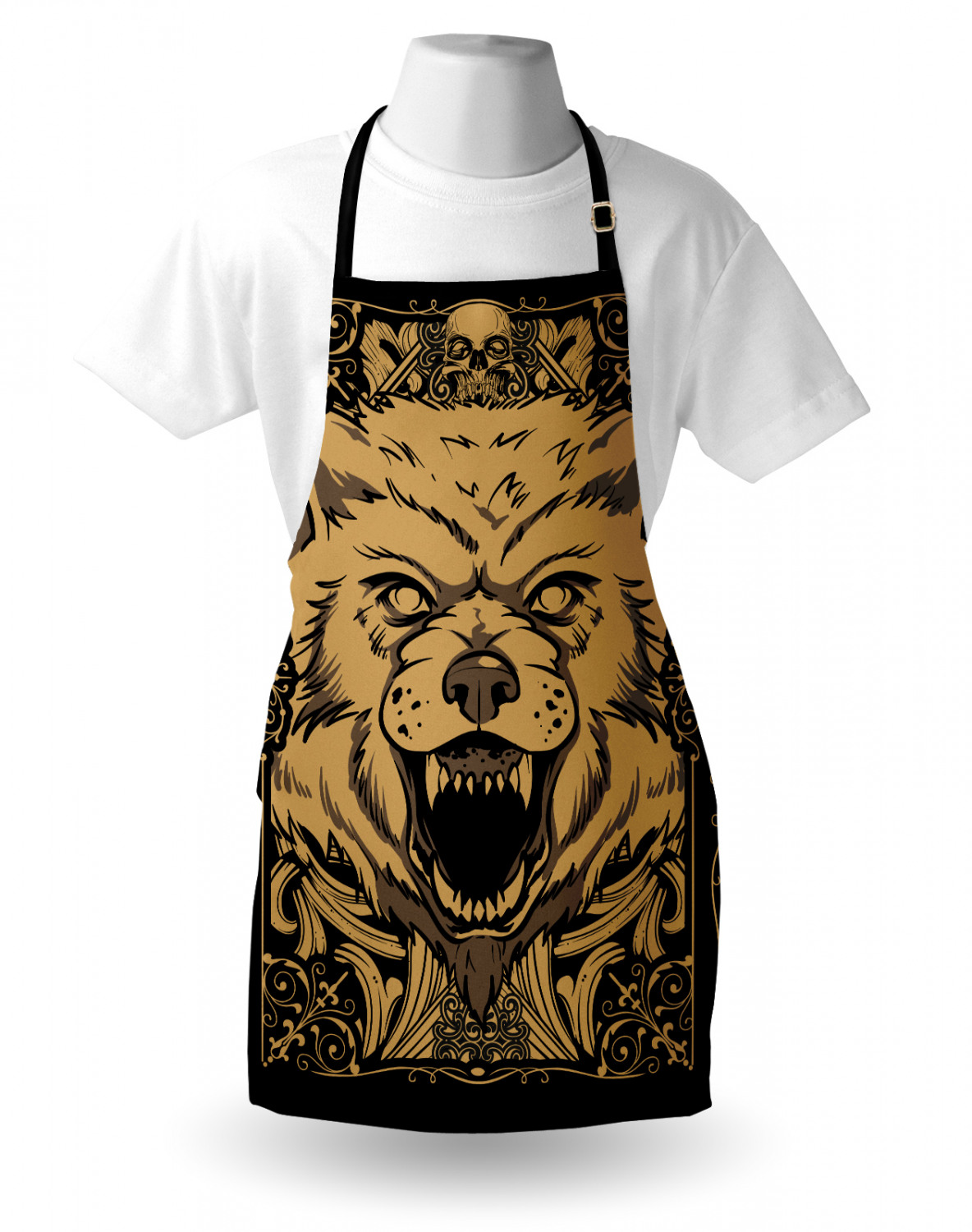 Funny Animal Apron Unisex Kitchen Bib with Adjustable Neck Cooking Baking