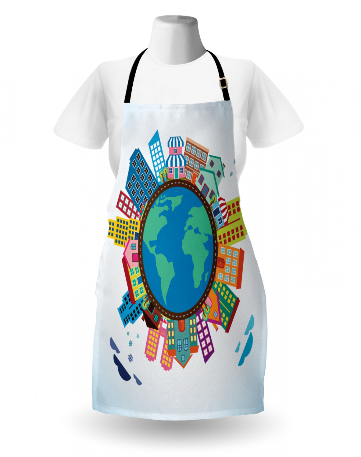 Ambesonne Apron Adjustable Strap for Gardening and Cooking Unisex