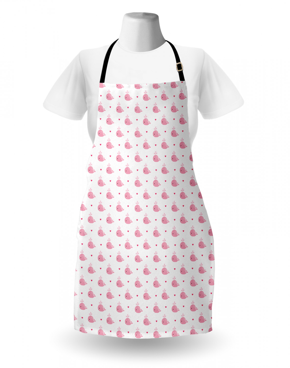 Marine Whale Apron Unisex Kitchen Bib with Adjustable Neck Cooking Baking