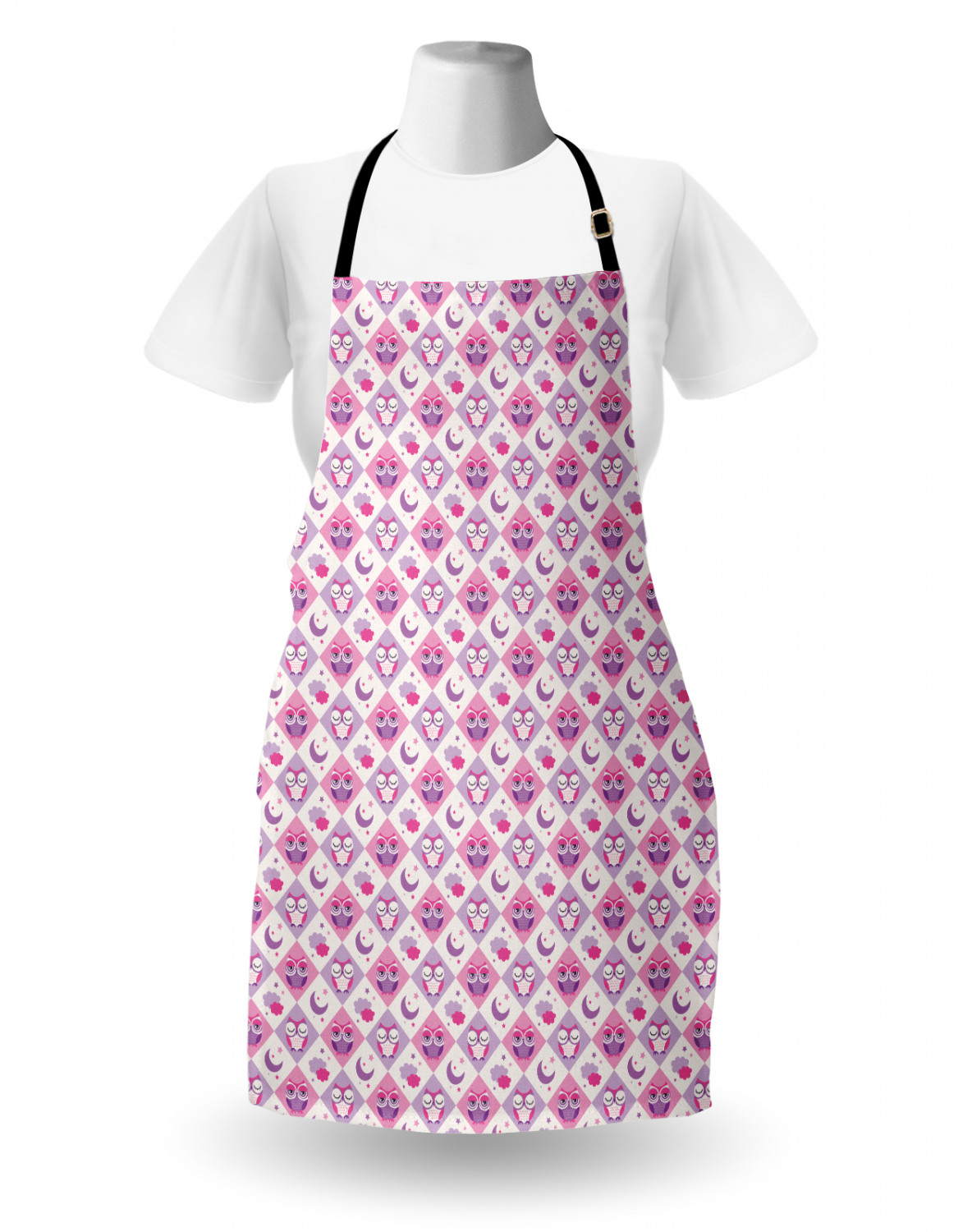 Checkered Apron Unisex Kitchen Bib with Adjustable Neck Cooking Baking ...