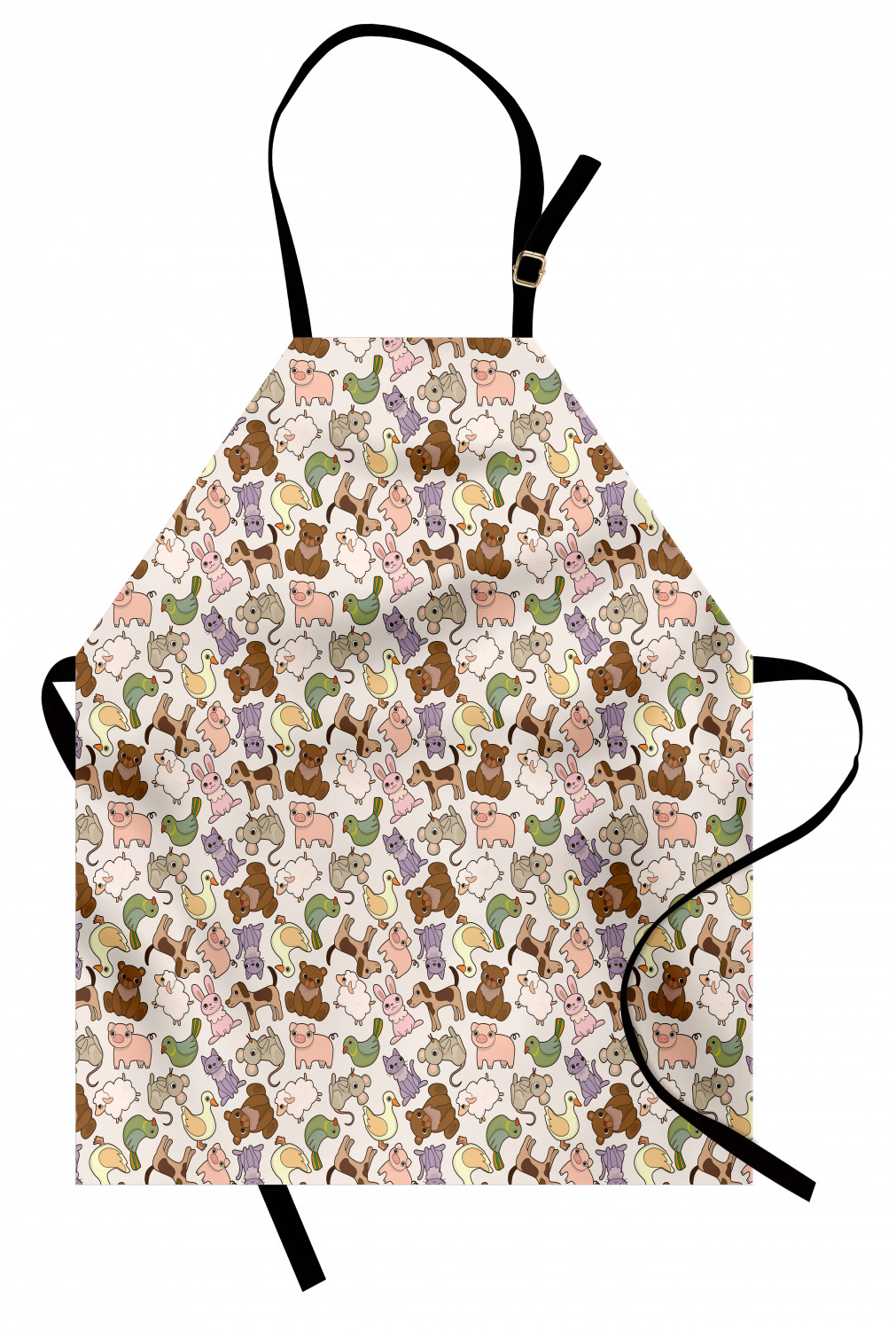 Animals Apron Unisex Kitchen Bib with Adjustable Neck Cooking Baking