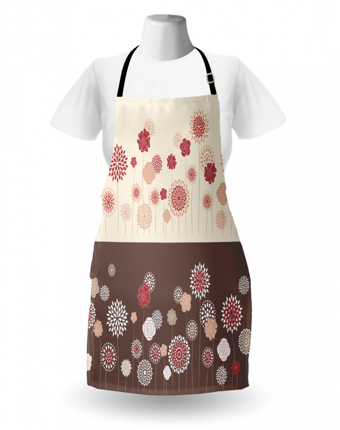 Ambesonne Flower Apron Unisex Kitchen Bib with Adjustable Neck Cooking Baking - Bild 149 von 183